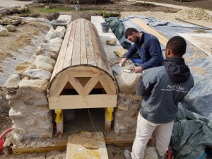 Reconstruction de l'Aqueduc romain à Divonne